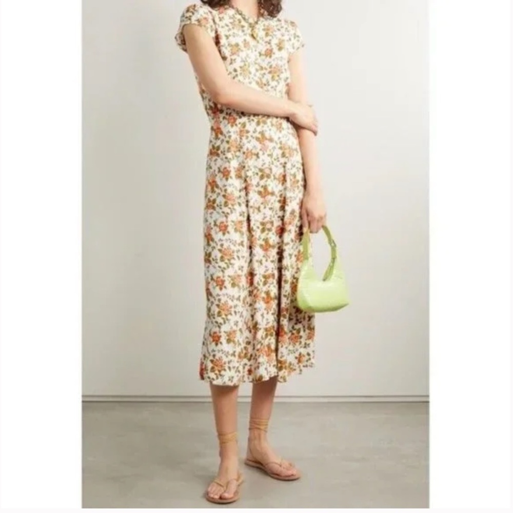 NWOT Reformation pastel chic Floral Midi Dress size 8 - Picture 2 of 11